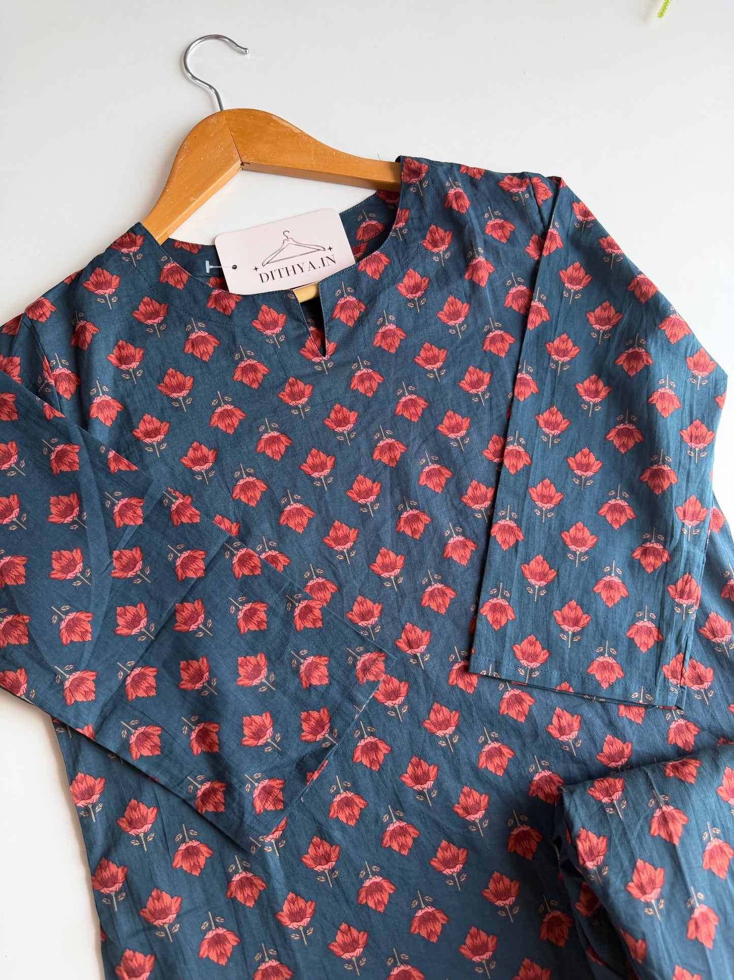 K410 - Mul cotton printed coord set