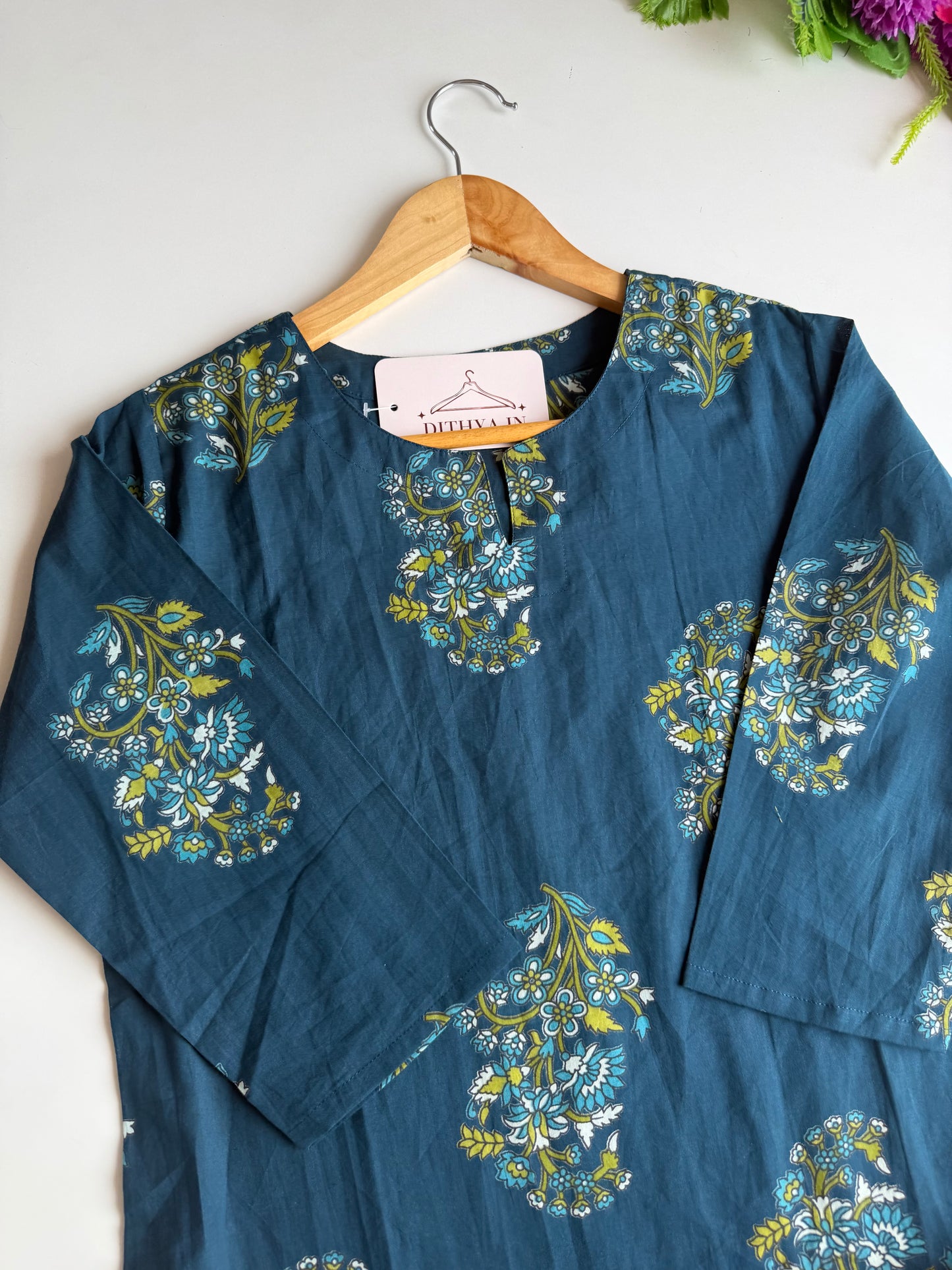 K423 - Mul cotton printed coord set