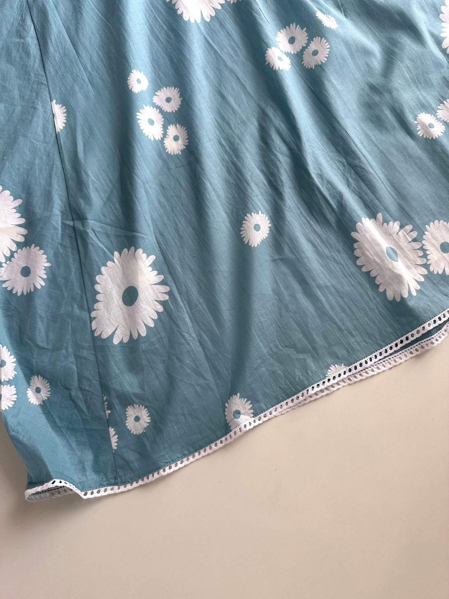 K217 - Cotton floral Aline Kurti with pants