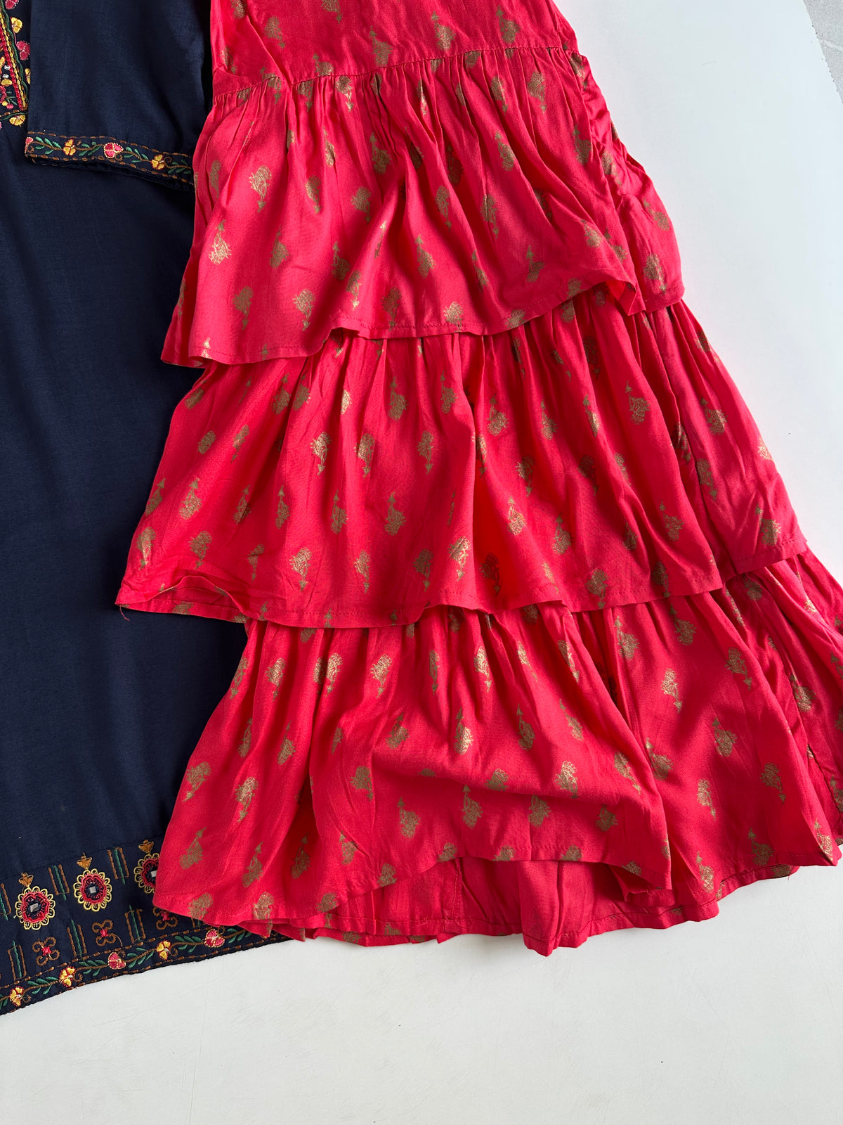 D579-Cotton straight Kurti with sharara