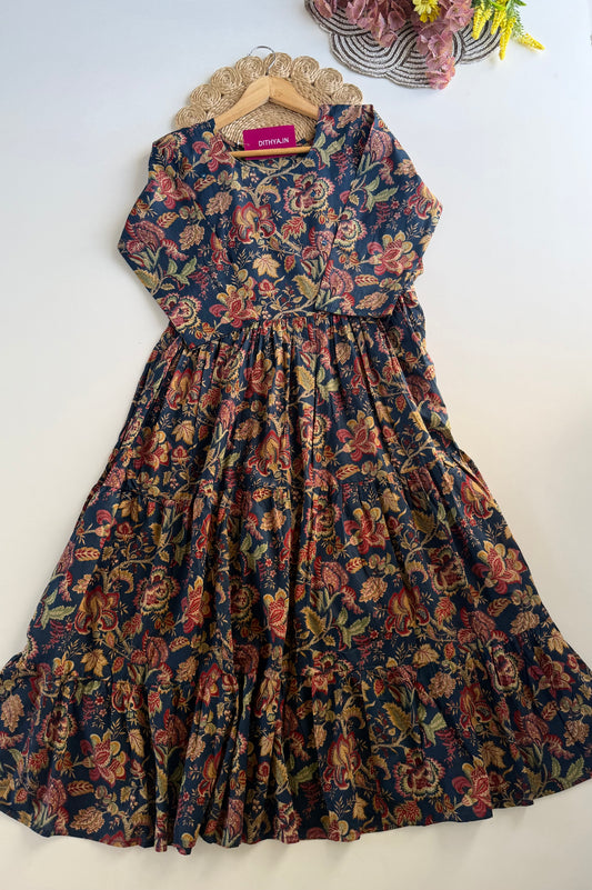 K359 - Mul cotton floral Anarkali