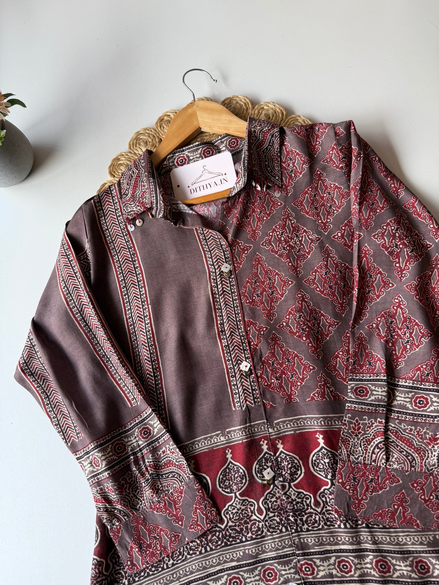 K363 - Pure Muslin ajrakh shirt