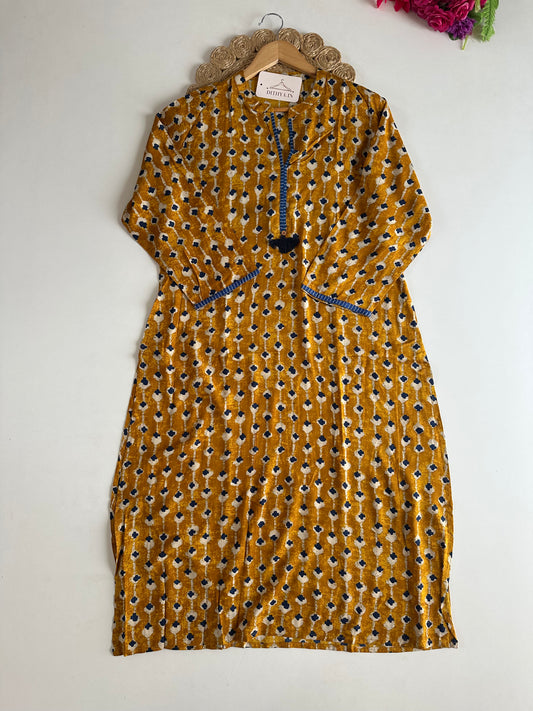 D724-Cotton straight Kurti