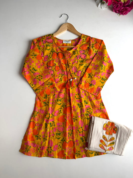 K651 - Mul cotton embroidered coord set