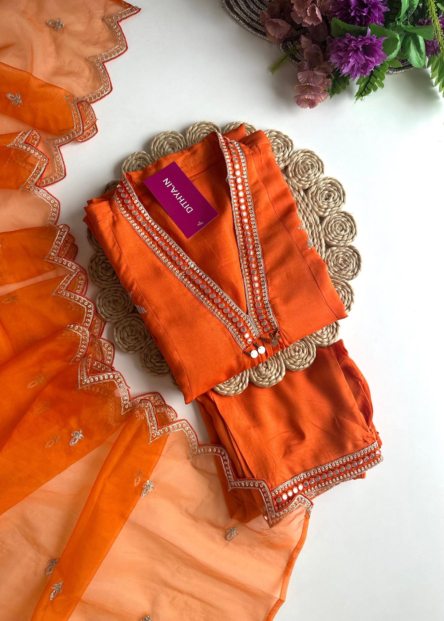 K299 - Russian silk zari Anarkali with pants and dupatta in 2 colours