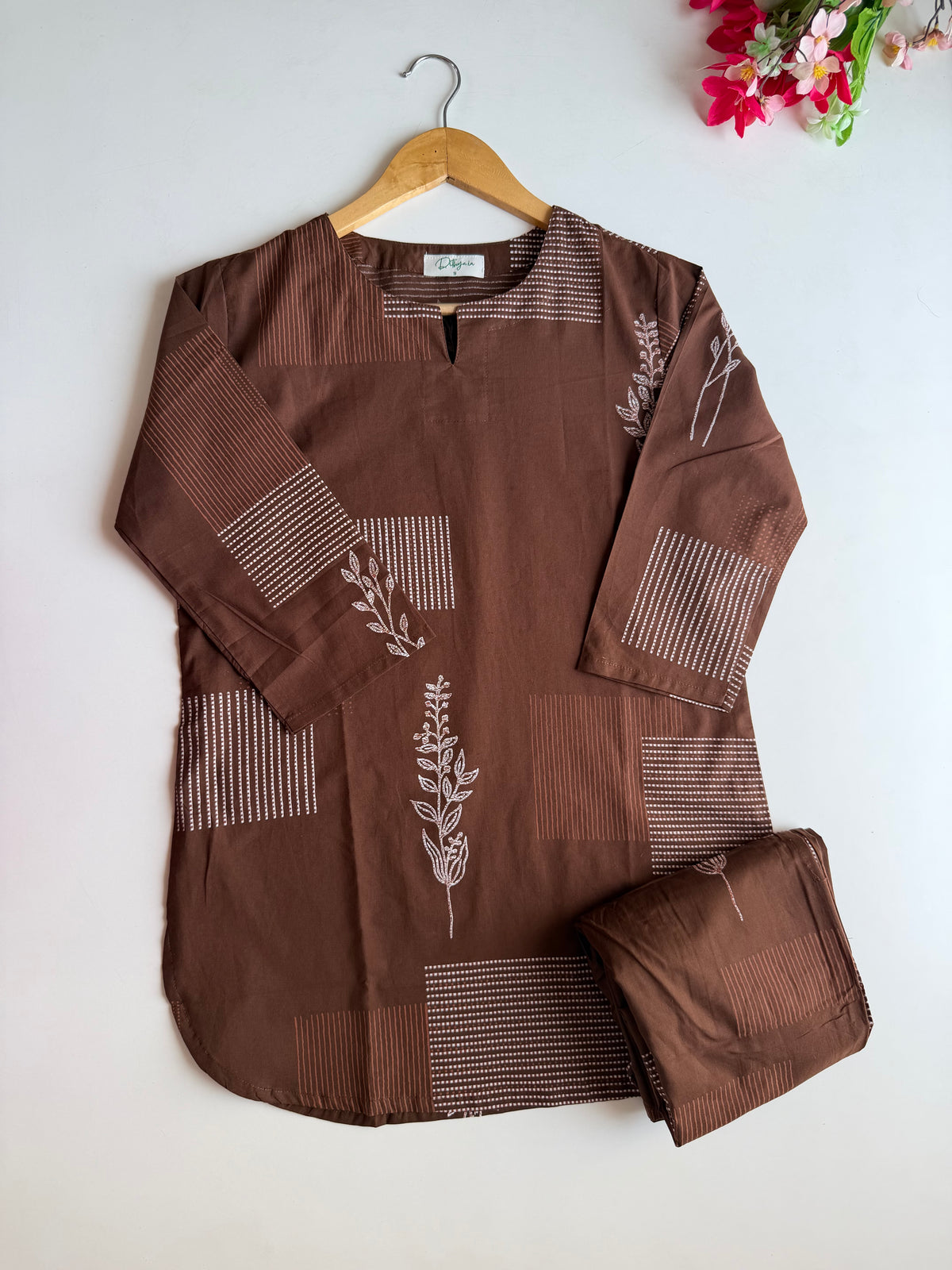 K087 - Mul cotton printed coord set