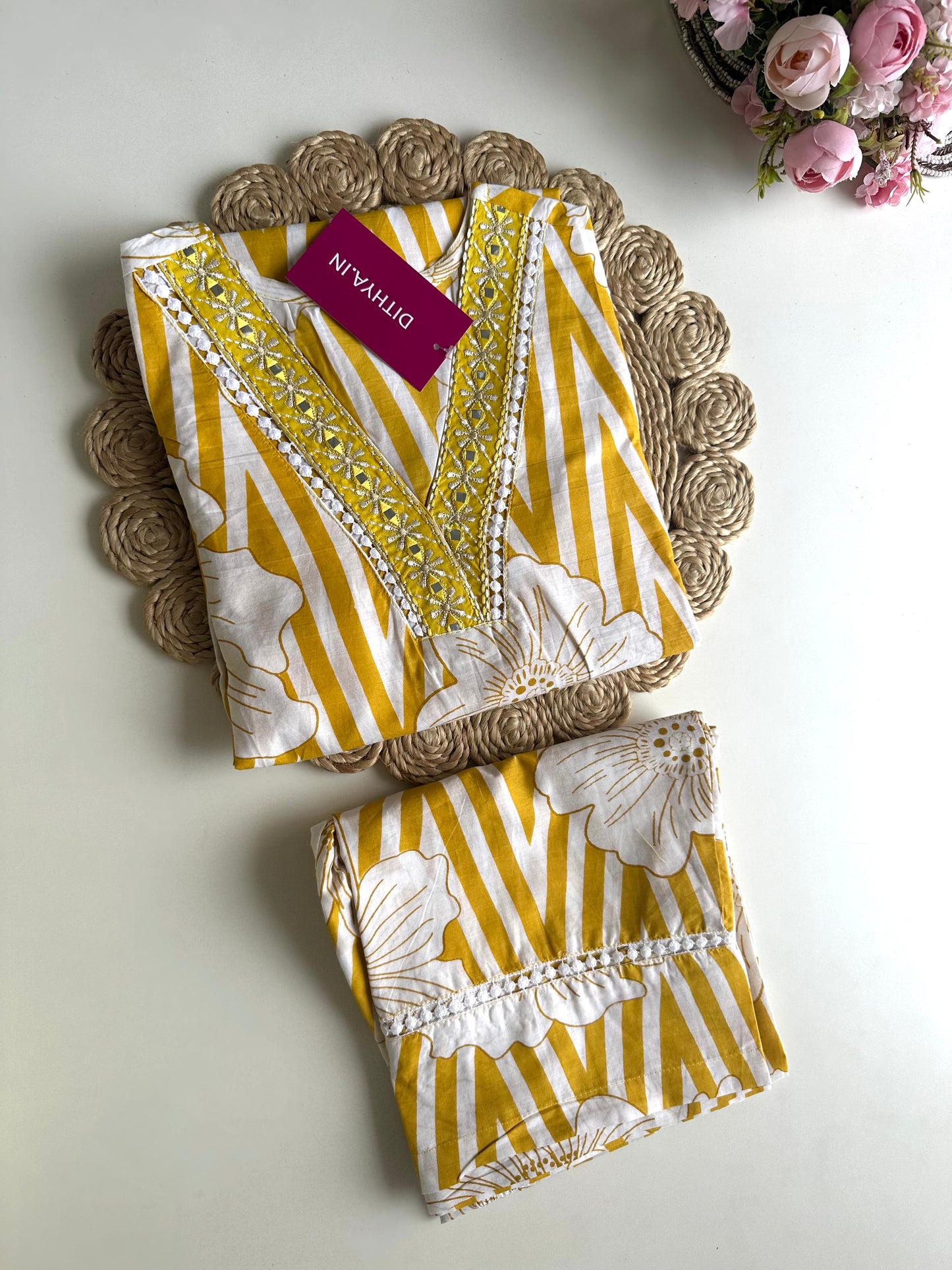 K300 - Cotton embroidered coord set