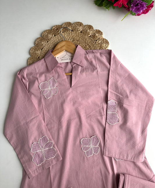 K629 - Mul cotton embroidered coord set