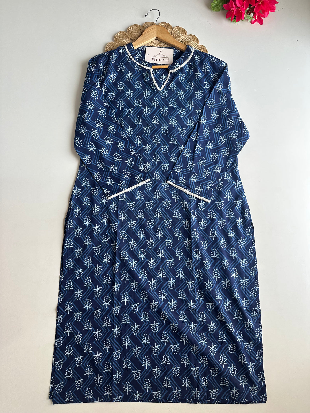 D587-Cotton  straight Kurti