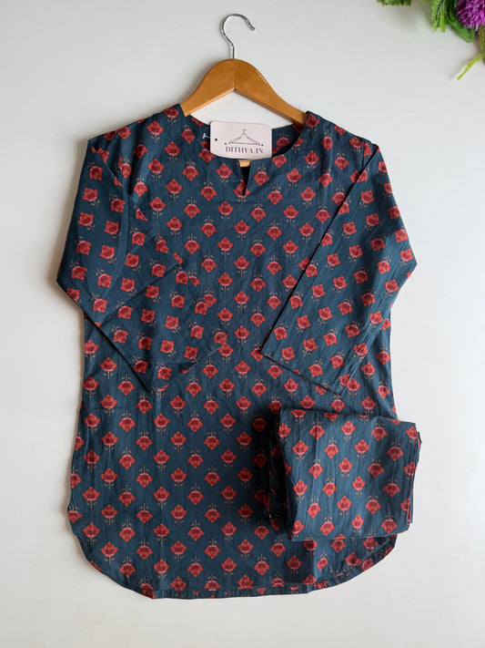 K410 - Mul cotton printed coord set