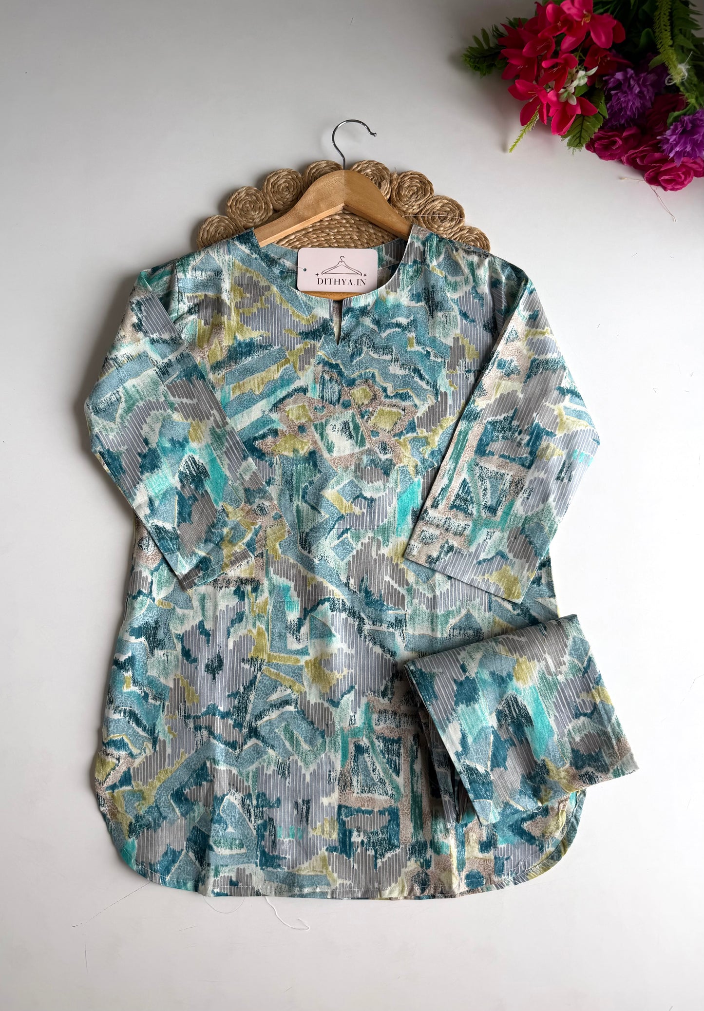 K622 - Mul cotton printed coord set