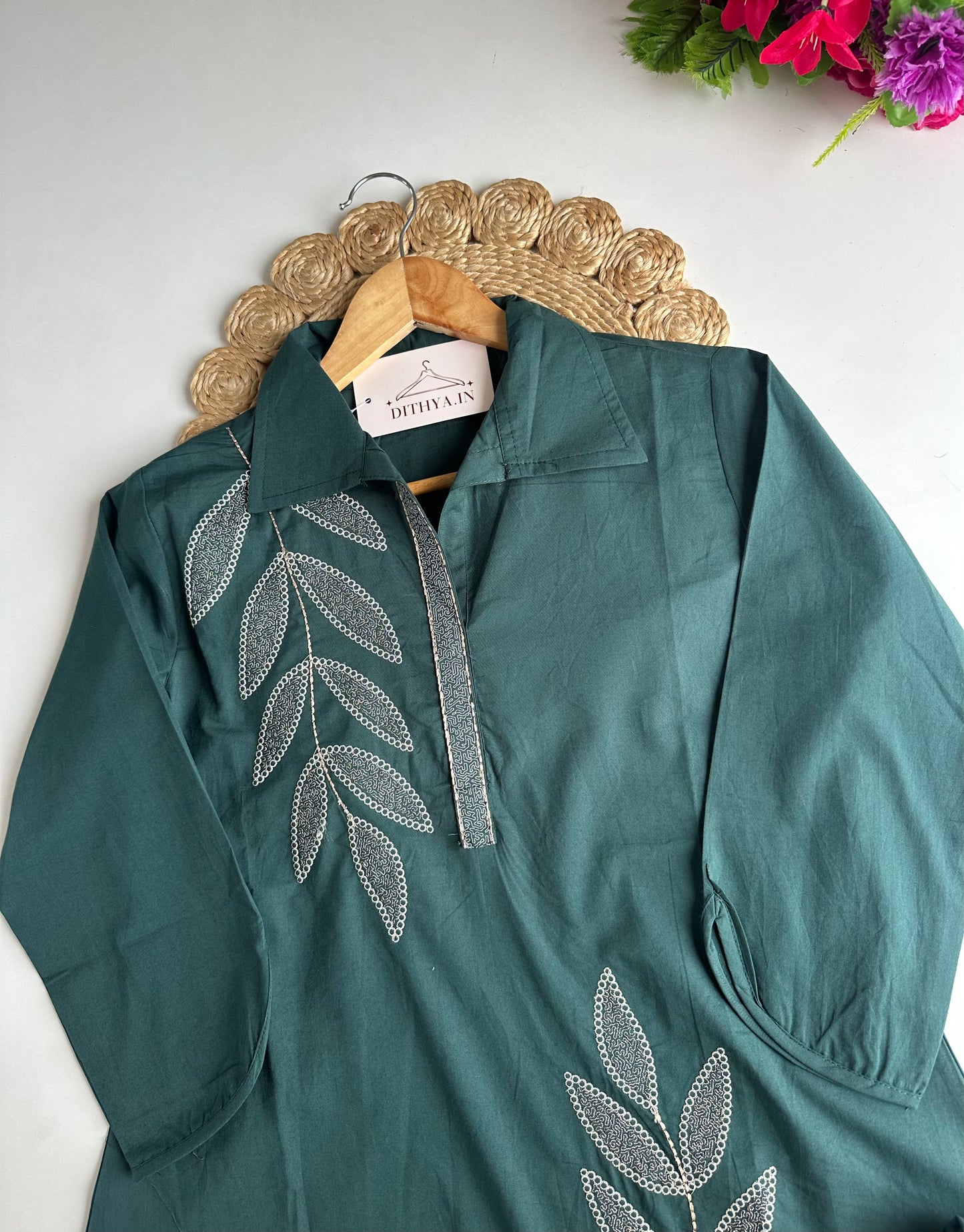 K108 - Mul cotton embroidered coord set