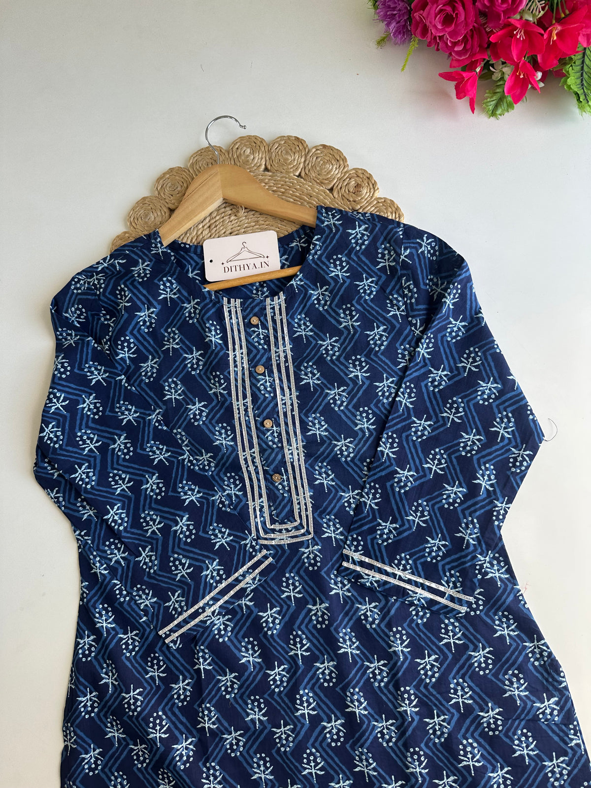 D577-Cotton  straight Kurti