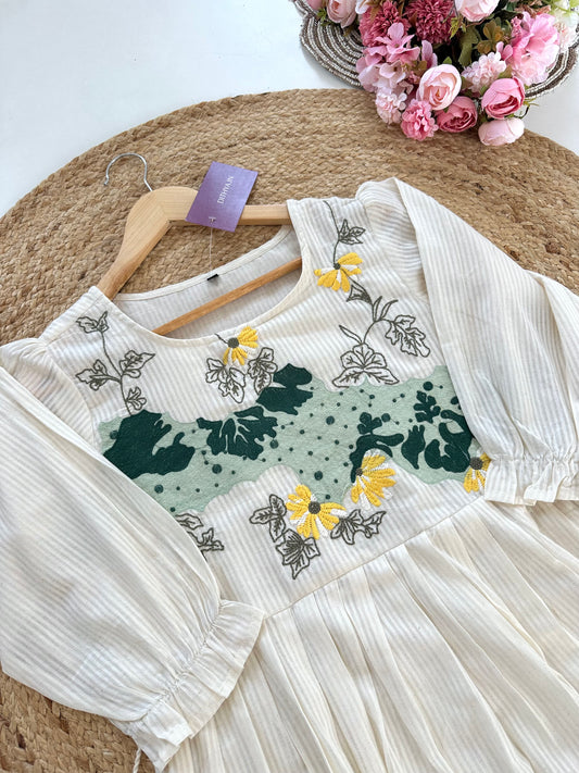 K408 - Cotton Embroidered Long tunic