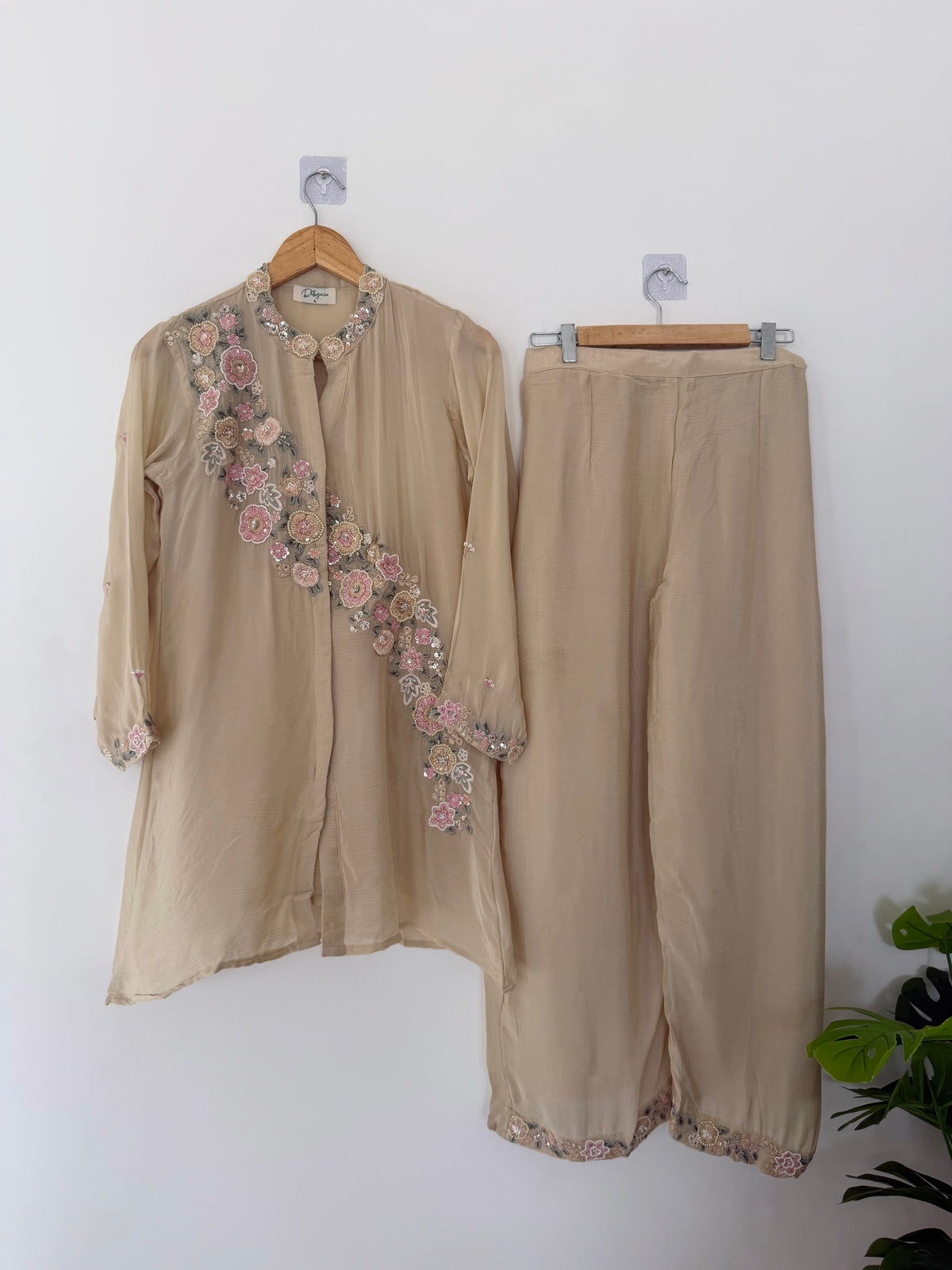 K677 - Pure Chinnon handwork coord set