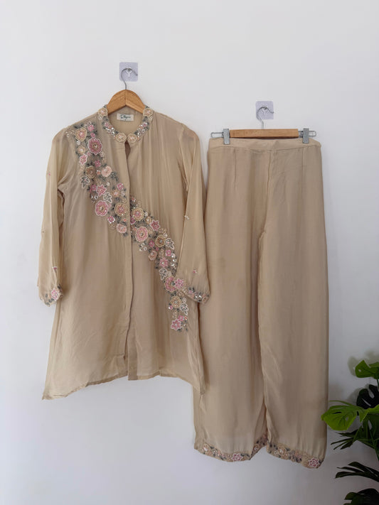 K677 - Pure Chinnon handwork coord set