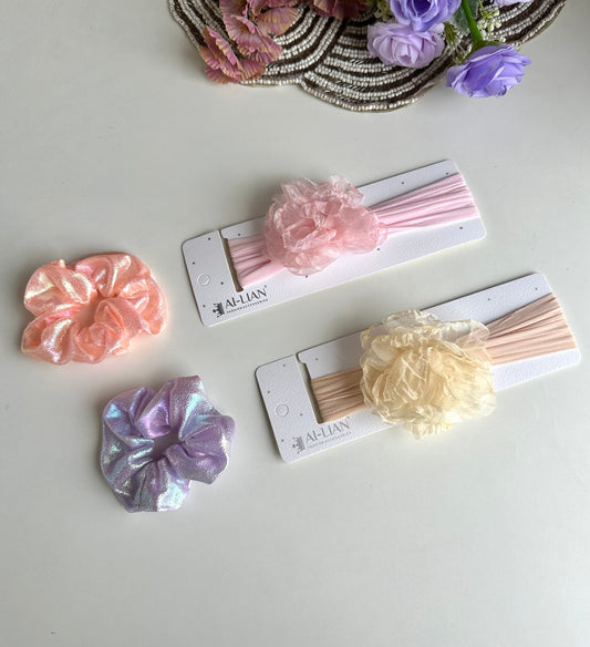 A031 - Combo - 2 Hairband & 2 Scrunchies