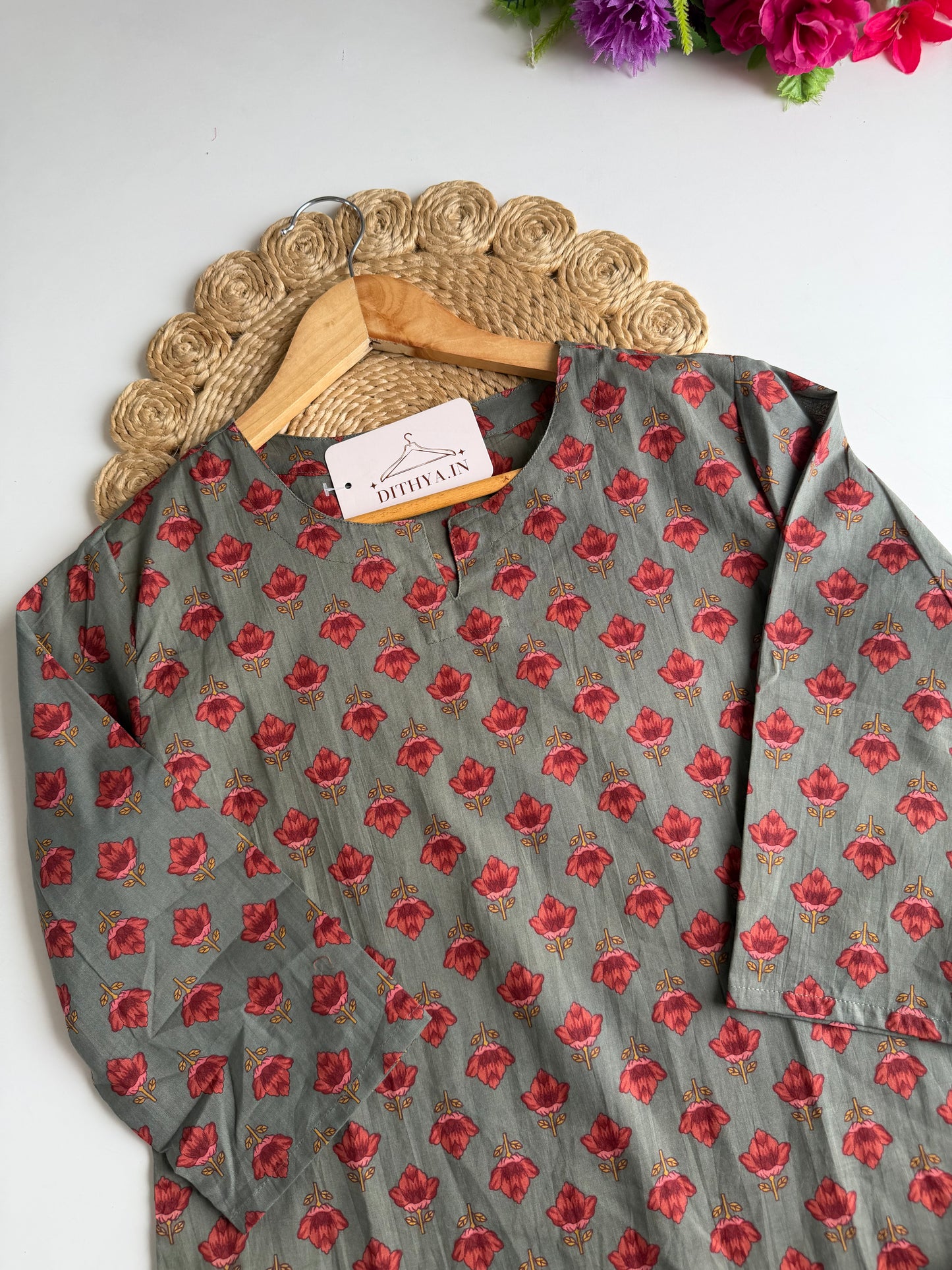 K617 - Mul cotton printed coord set