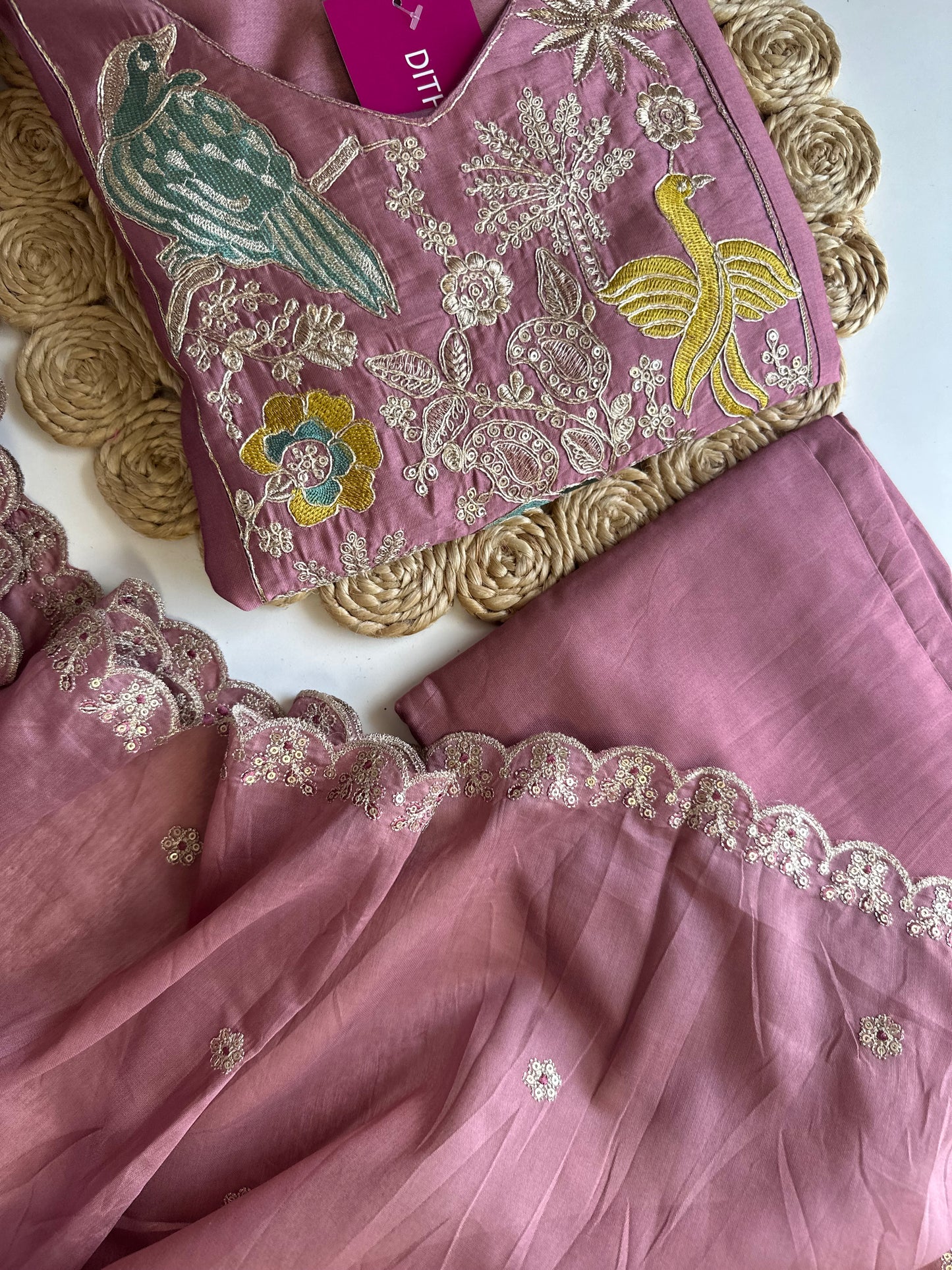 K458 - Roman silk Anarkali with pants and dupatta