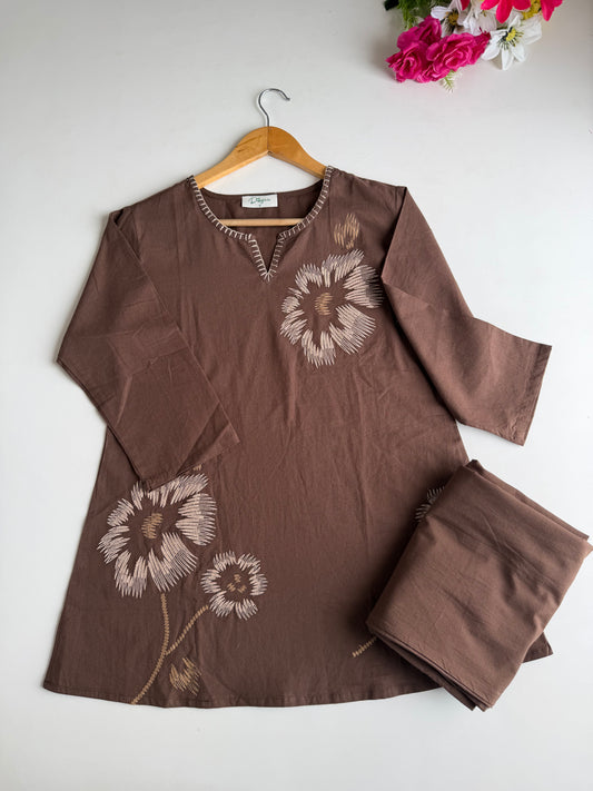 K638 - Mul cotton embroidered coord set