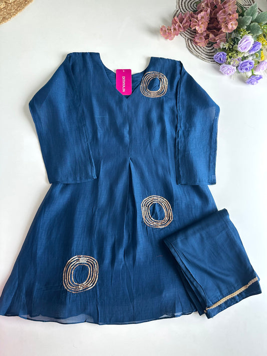 K358 - Mul Chanderi sequins coord set