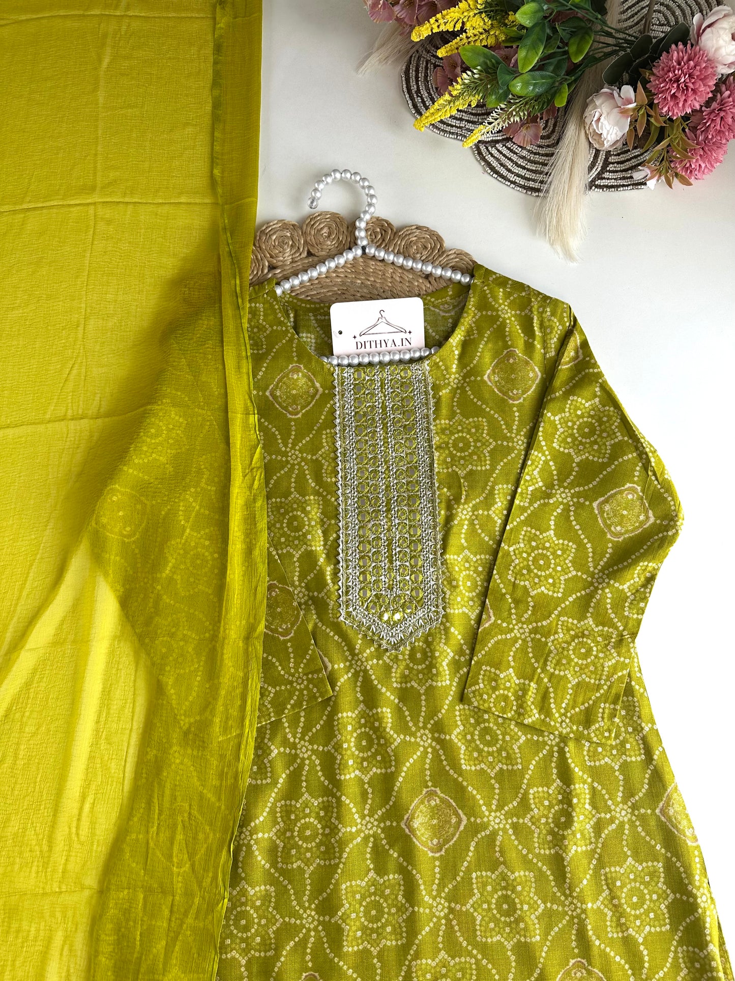 K483 - Roman silk straight Kurti with pant and dupatta