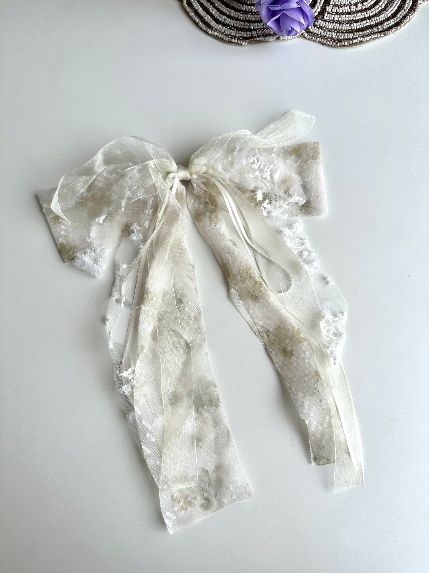 A026 - Floral hair slide ( per piece )