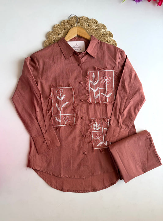 K173 - Mul cotton embroidered coord set