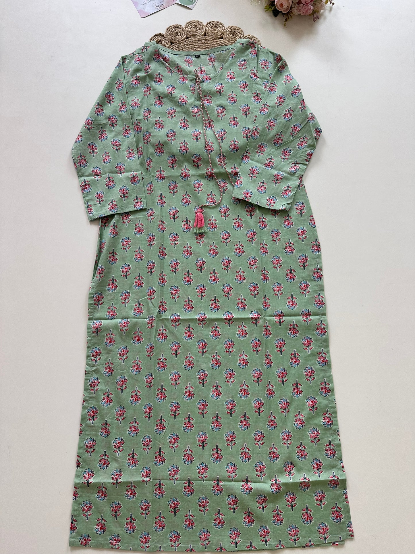 K306 - Printed Straight cotton Kurti