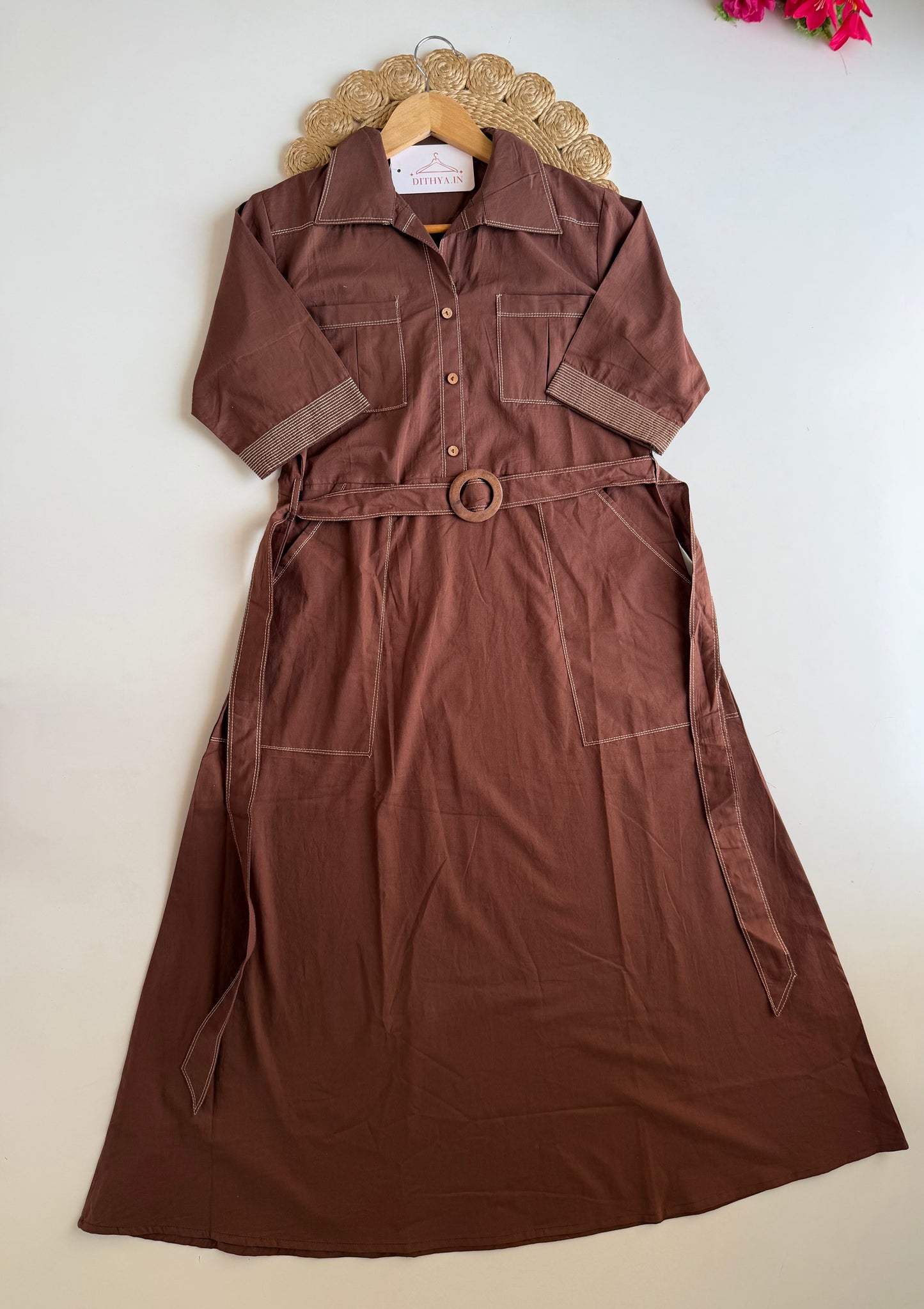 K230 - Mul cotton belt dress