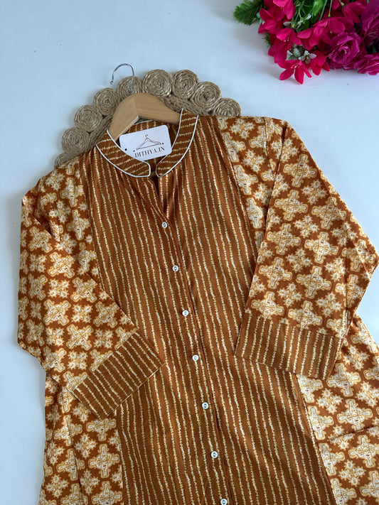 D622-Cotton Aline Kurti
