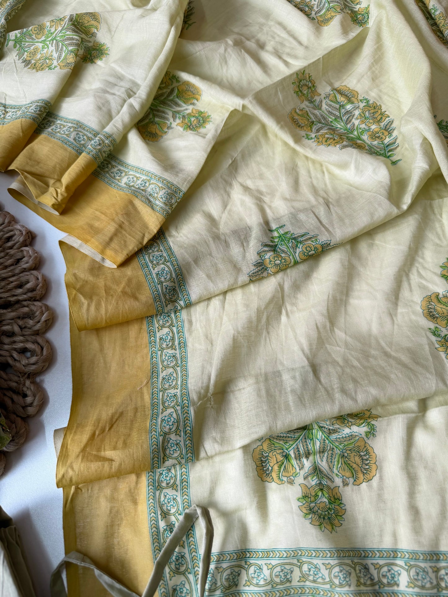 K585 - Cotton embroidery Anarkali with pants and dupatta