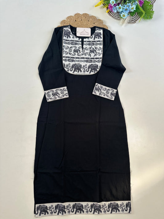 D701-Cotton straight Kurti