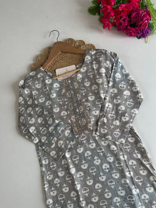 D635-Cotton straight Kurti