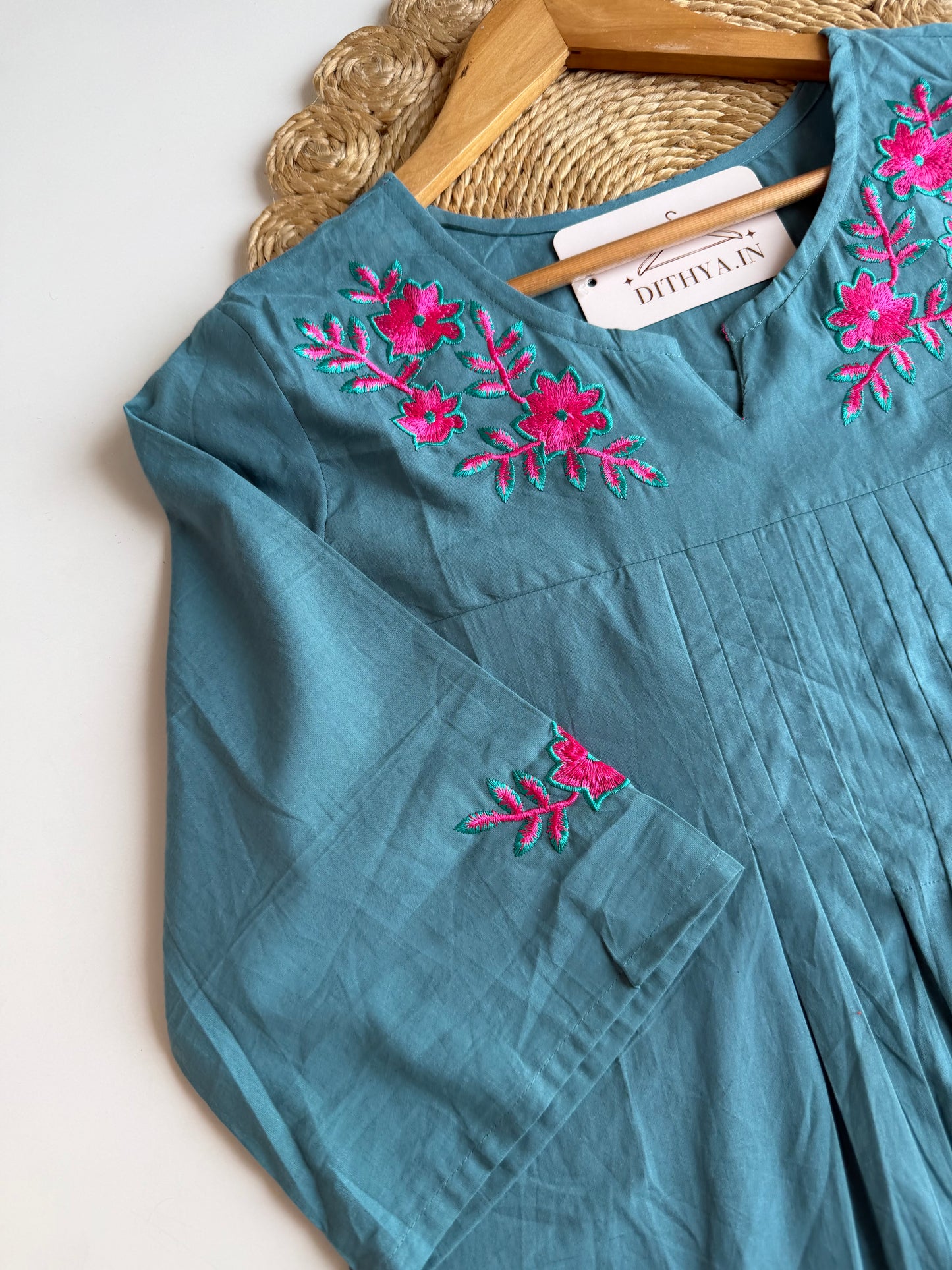 K623 - Mul cotton embroidered coord set