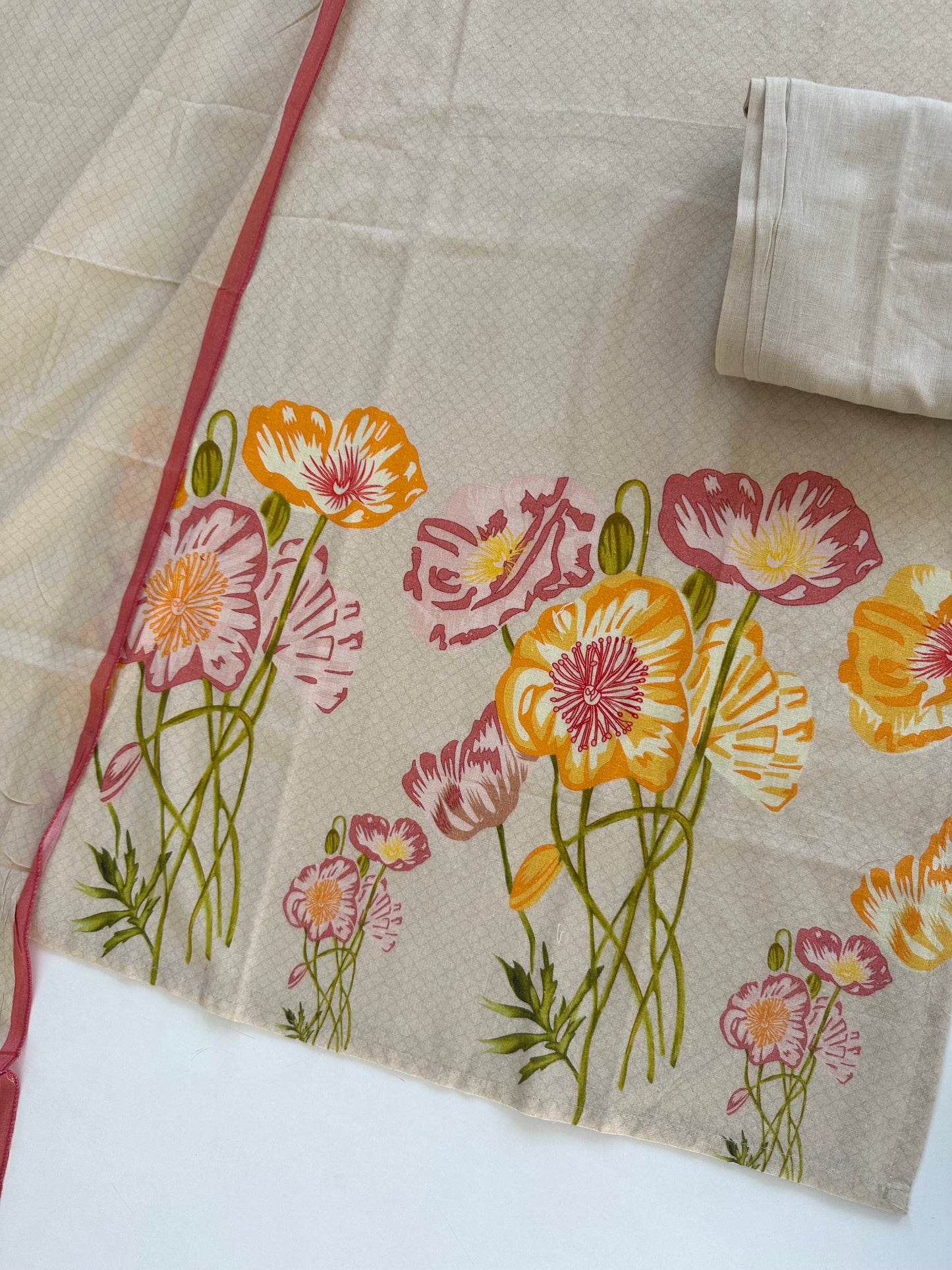 K374 - Muslin cotton straight Kurti with pants and dupatta
