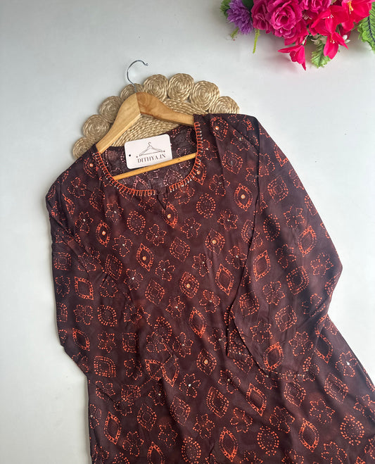 D627-Cotton  straight Kurti
