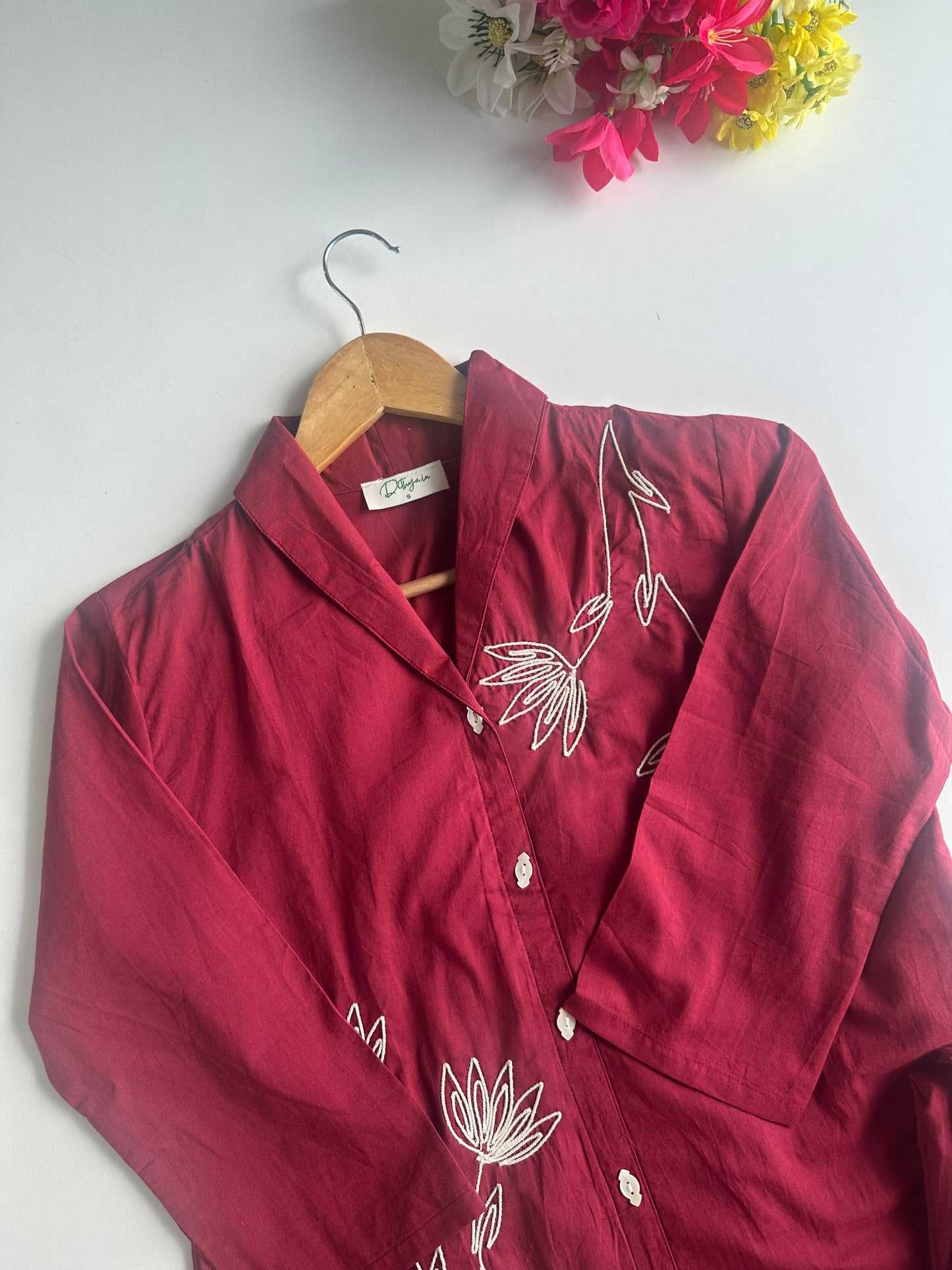 K721 - Mul cotton embroidered coord set