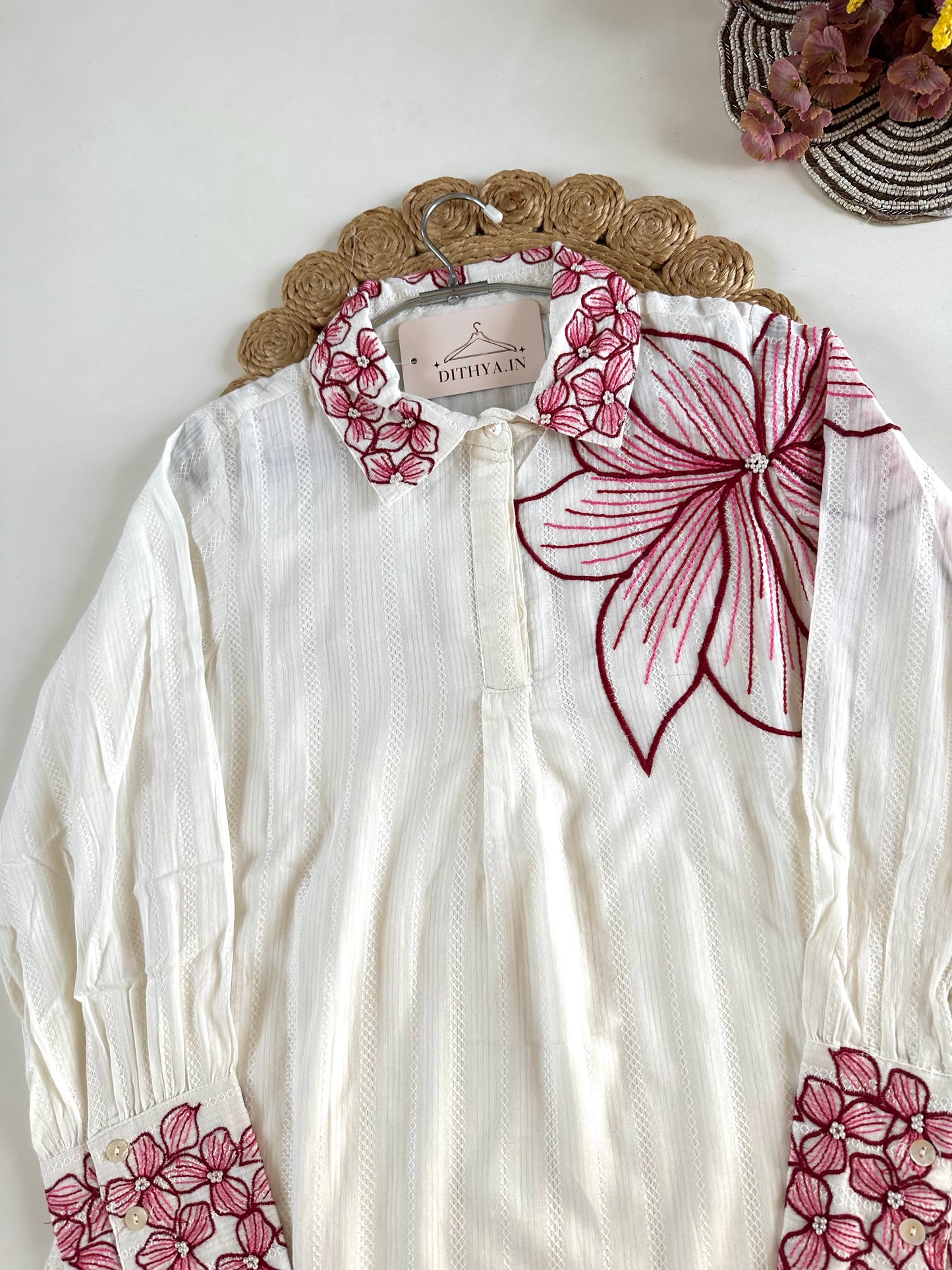K688 - Mul cotton embroidered coord set