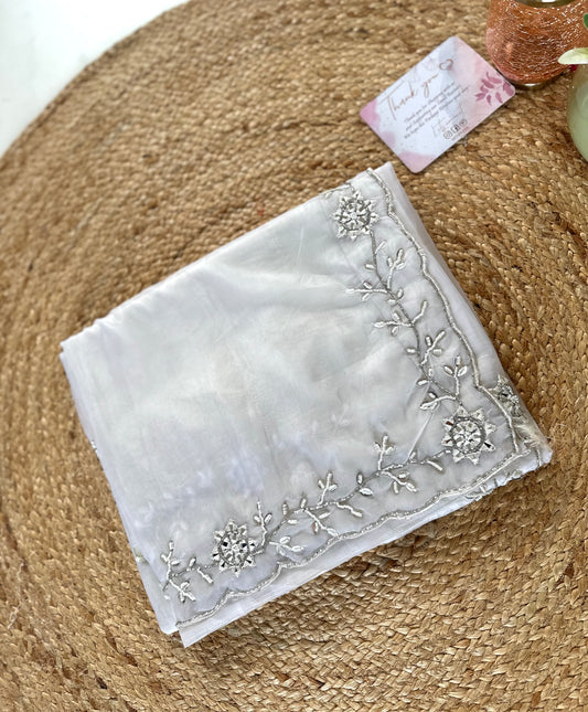 S016 - Soft organza Handwork saree