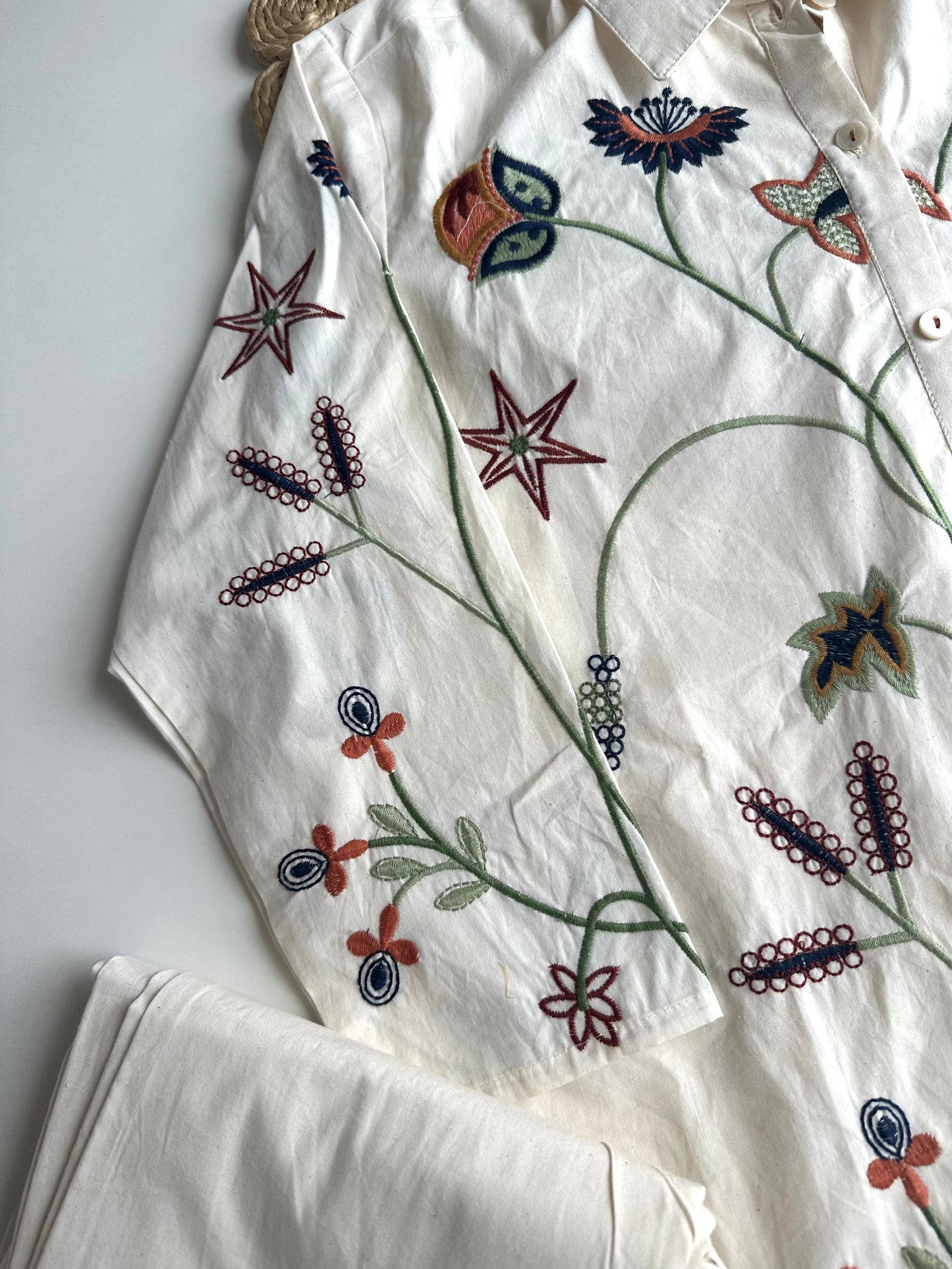 K108 - Cotton embroidered coord set