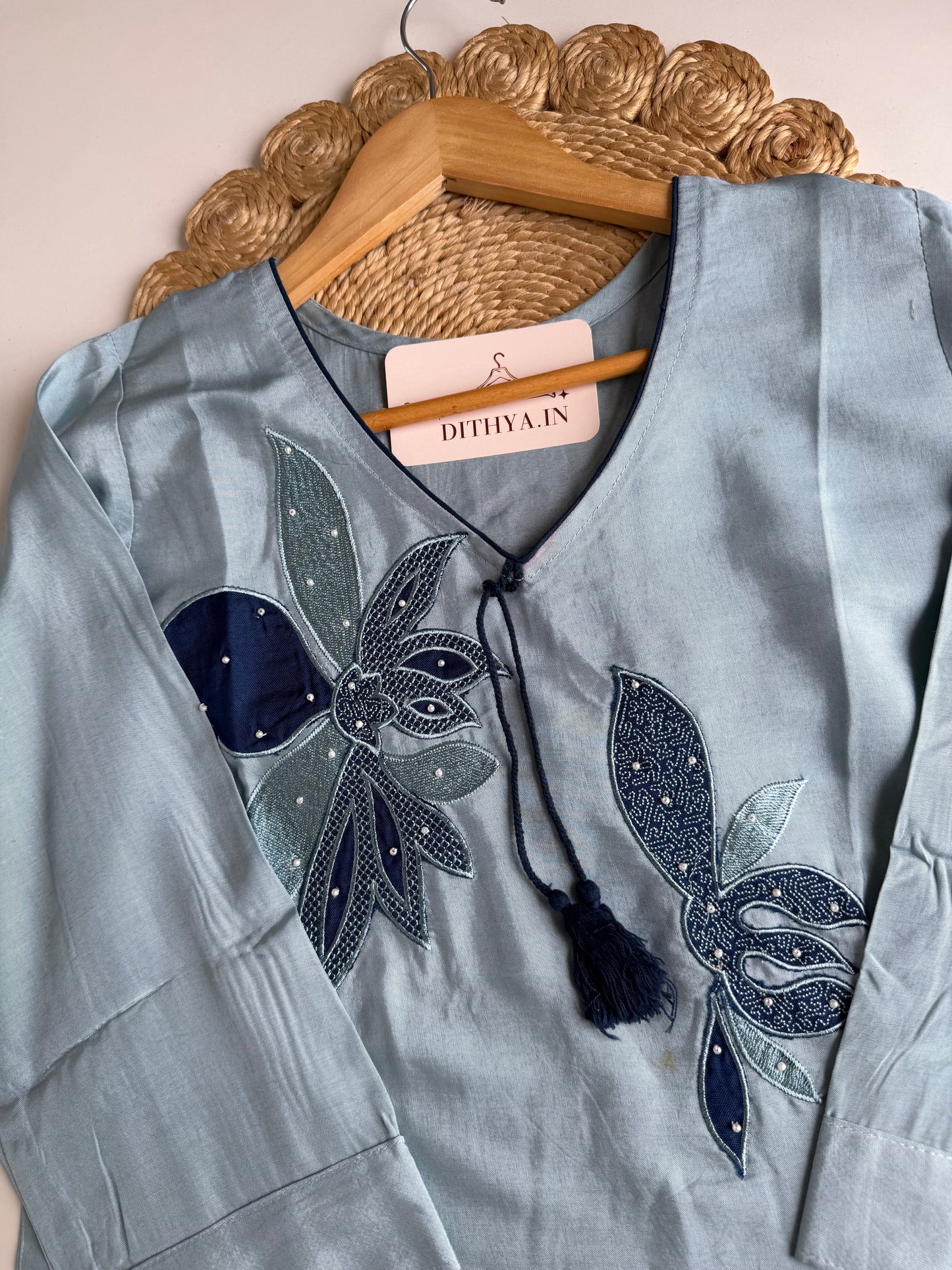 K118 - Muslin embroidered coord set