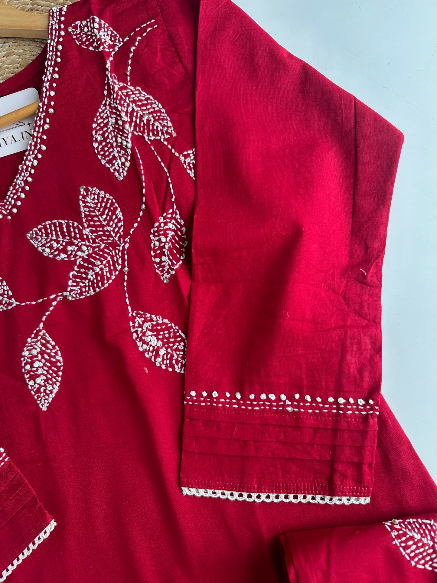 K526 - Mul cotton embroidered coord set