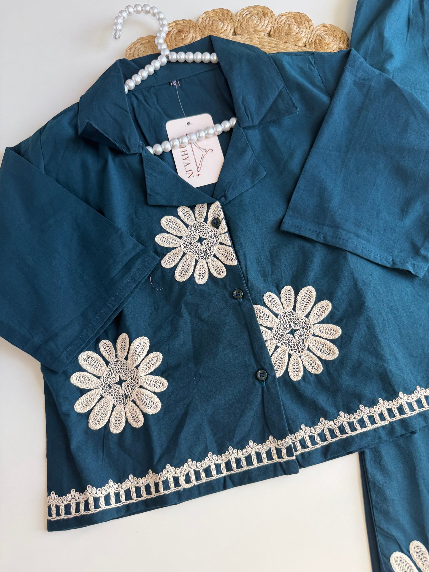 K576 - Mul cotton Embroidered coord set