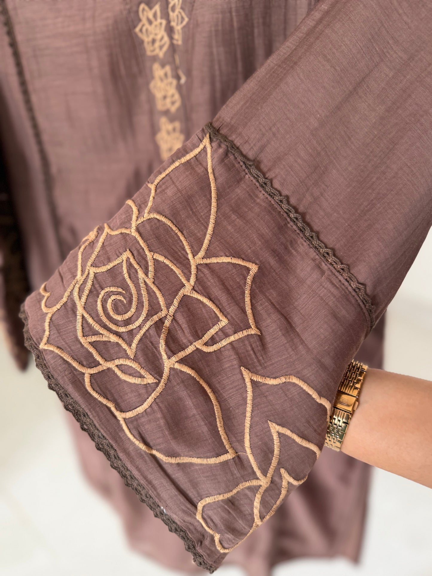 K408 - Muslin cotton farshi salwar with pants and dupatta