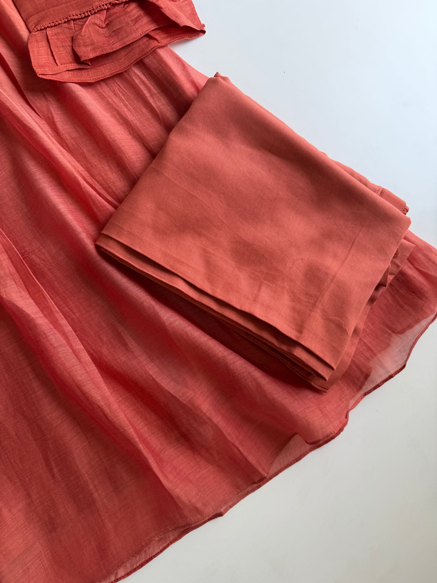 K258 - Mul chanderi embroidered coord set