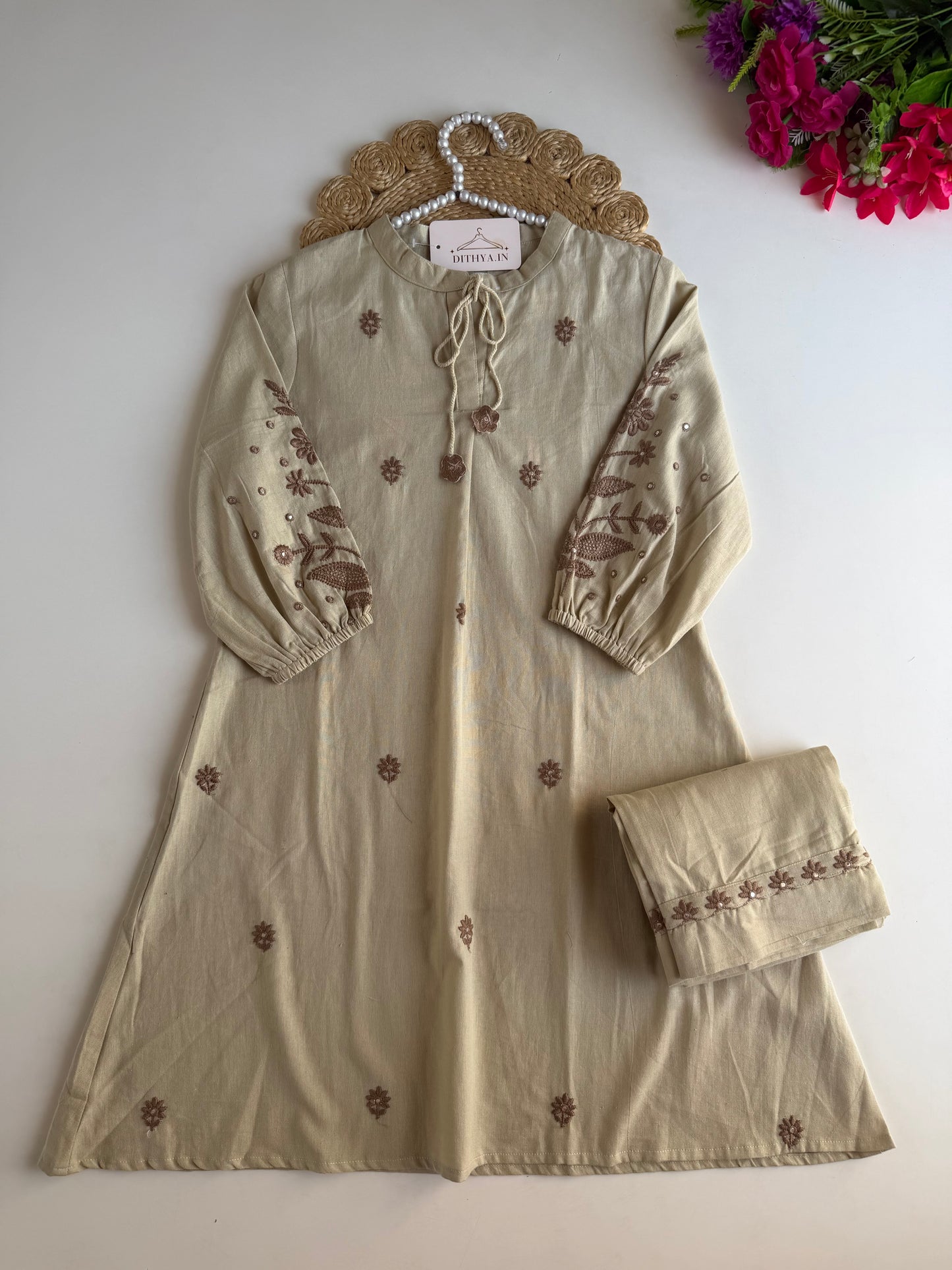 K710 - Cotton embroidered coord set