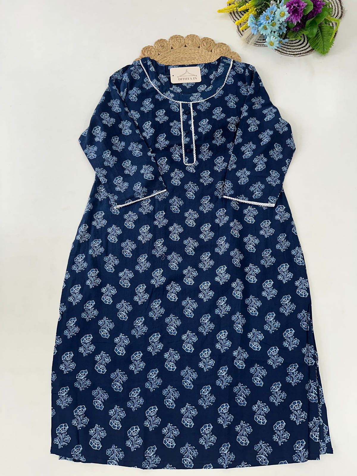 D561-Cotton  straight Kurti