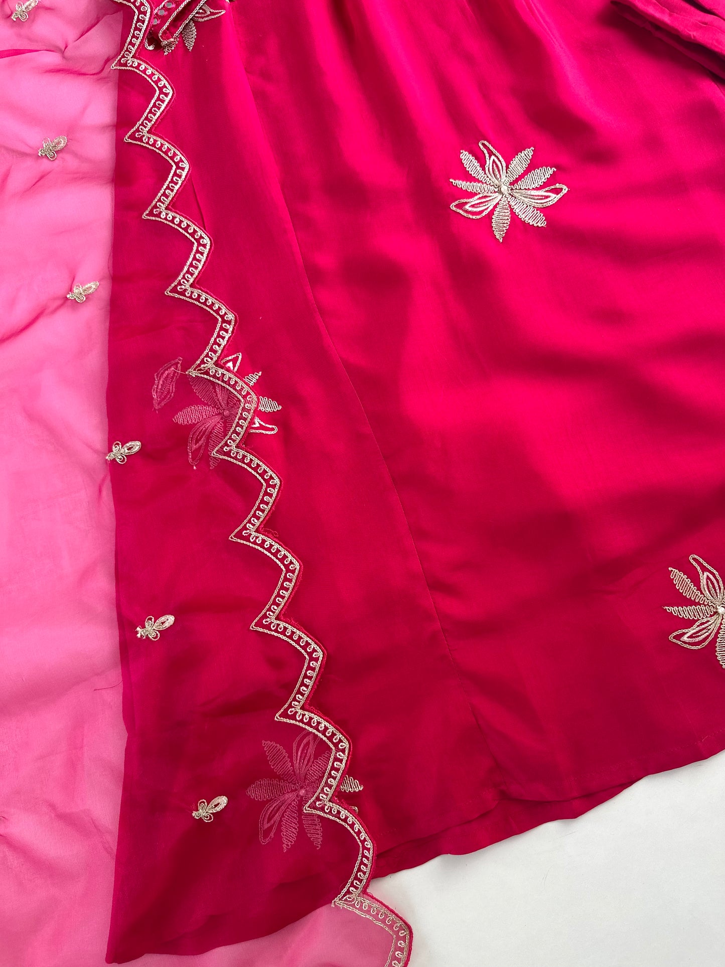 K299 - Russian silk zari Anarkali with pants and dupatta in 2 colours