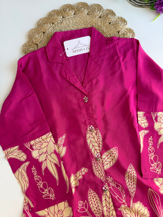 K573 - Muslin printed shirt